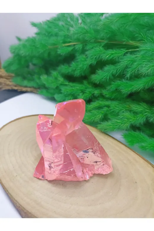 DOĞAL TAŞ CENNETİ RAİNBOW3 Rainbow Pink Quartsz (142 Gram)