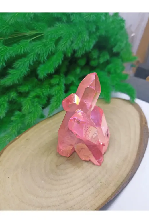 DOĞAL TAŞ CENNETİ RAİNBOW3 Rainbow Pink Quartsz (142 Gram)