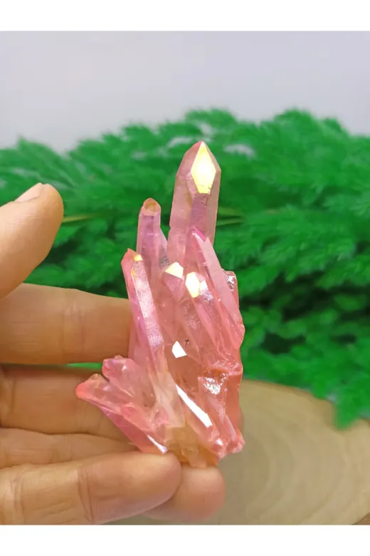 DOĞAL TAŞ CENNETİ RAİNBOW6 Rainbow Pink Quartsz (65 Gram)