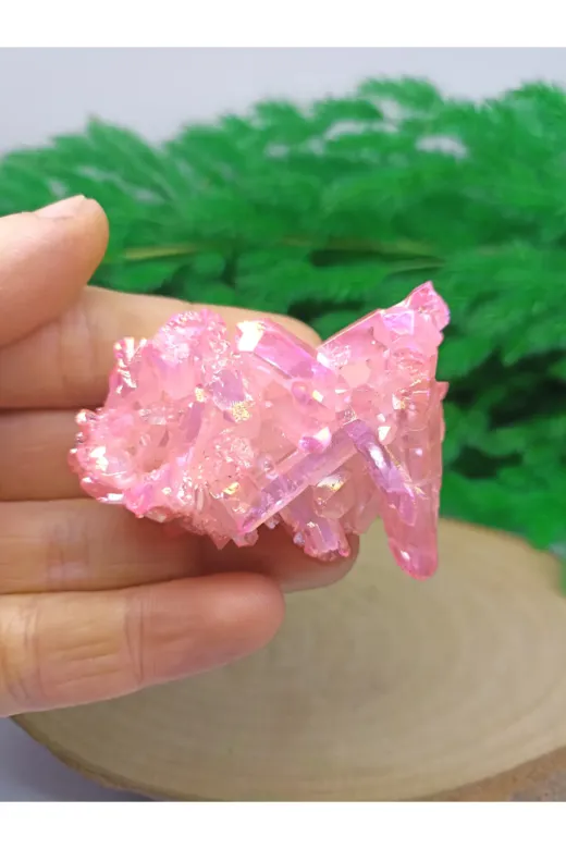 DOĞAL TAŞ CENNETİ RAİNBOW8 Rainbow Pink Quartsz (65 Gram)