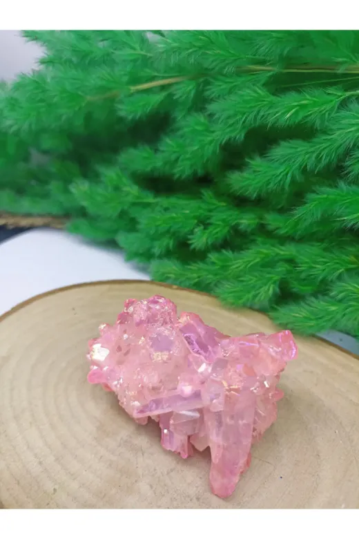 DOĞAL TAŞ CENNETİ RAİNBOW8 Rainbow Pink Quartsz (65 Gram)
