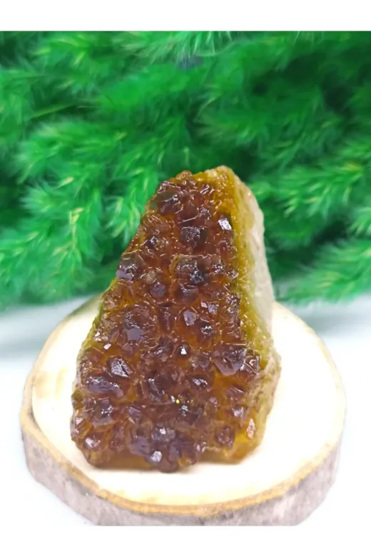 DOĞAL TAŞ CENNETİ SİTRİN20 Sitrin Doğal Taş Standli (Sertifikali)(130 Gram)