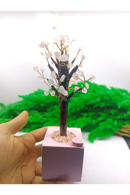 DOĞAL TAŞ CENNETİ TYC1WLSDAN170317449226515 Doğal Taş Ağaç Saf Pembe Kuvars (Sertifikali)(Hand Made)