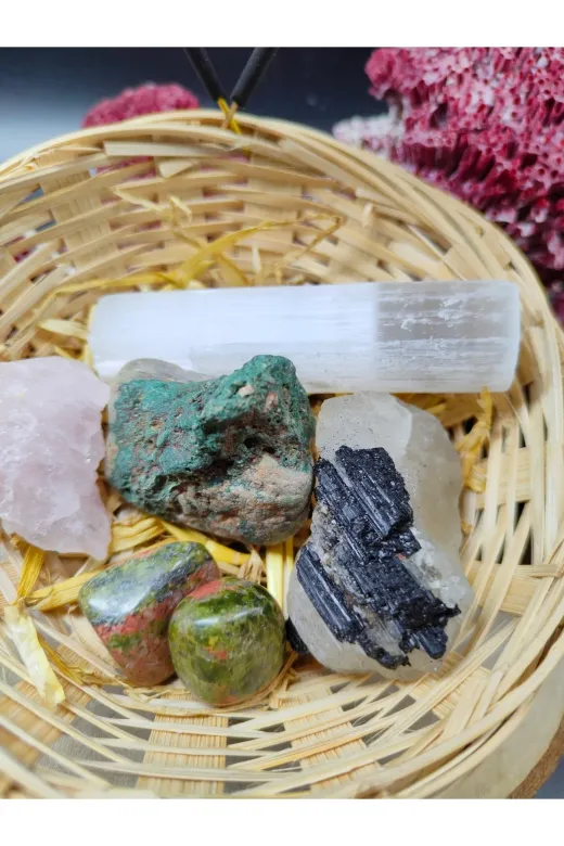 DOĞAL TAŞ DELİSİ HAMİLE-SET Hamilelik Için Doğurganlığı Artıran Dekoratif Doğal Taş Seti (Hasır Sepet Dahil) (Sertifikalı)