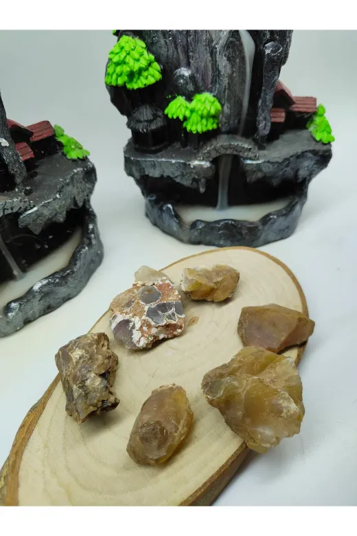 DOĞAL TAŞ DELİSİ SOP-HAM Sarı Opal Ham Doğal Taş Kaya (Sertifikalı)