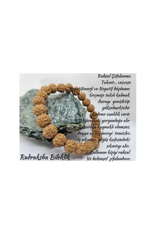 doğaltaşboncukişleri 010302055974 Rudraksha Bileklik
