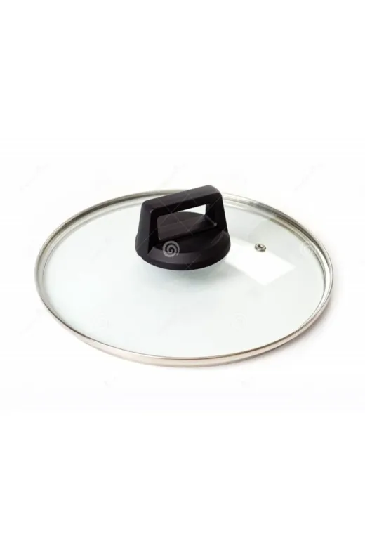 Dogant 201699573158 Tencere Tava Sahan Için Buhar Delikli Temperli Z Tipi Cam Kapak 24 Cm