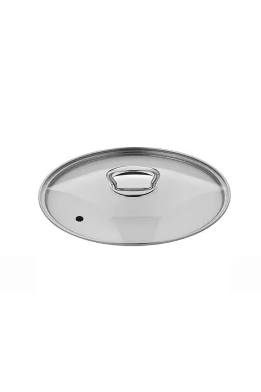 Dogant 204239953156 Tencere Tava Sahan Için Buhar Delikli Temperli Z Tipi Cam Kapak 32 Cm