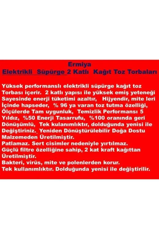 Dogant 204593283153 25 Adet Arçelik S 4240-S 4250-S 6260 Elektrikli Süpürge Kağıt Toz Torbası