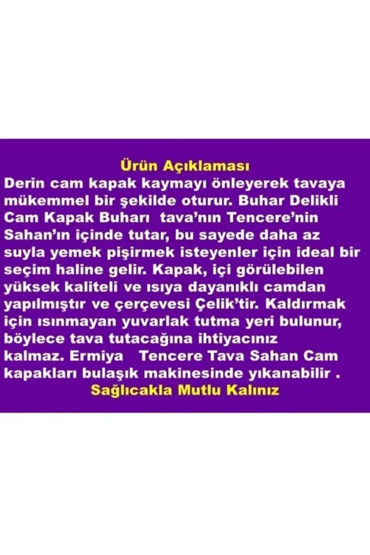 Dogant 205292842251 Tencere Tava Sahan Için Z Tipi 26 Cm Cam Kapak