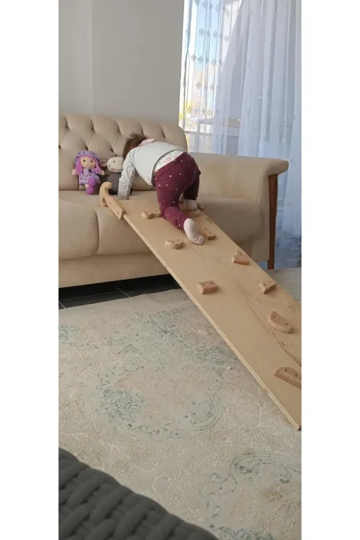 domba Ahz202128 Ahşap Tırmanma Rampası Ve Kaydırak