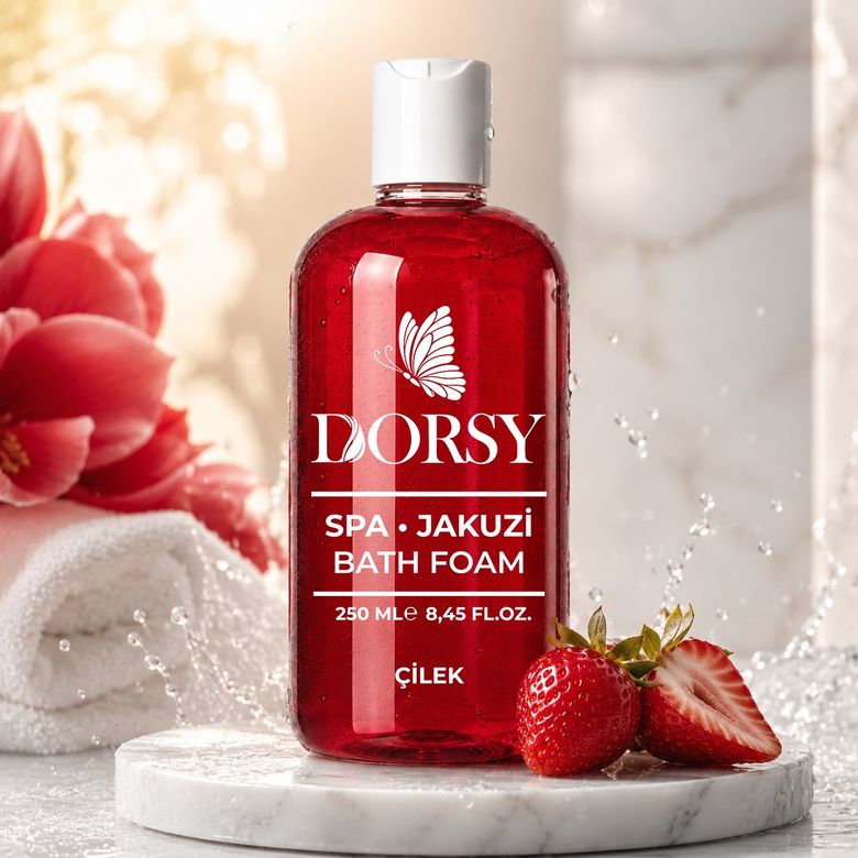 DORSY Çilek Kokulu Jakuzi Masaj ve Banyo Köpüğü 250 ml