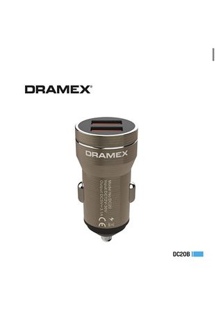 Dramex DC20B Araç Oto Çakmaklık Şarj Cihazı 3.1Amper Pd20W Çift Usb Giriş