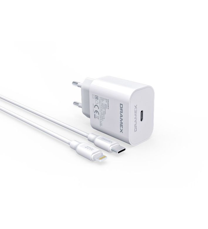 Dramex Dpd20L 20W Pd Lightning Kablolu Type-C Şarj Adaptörü