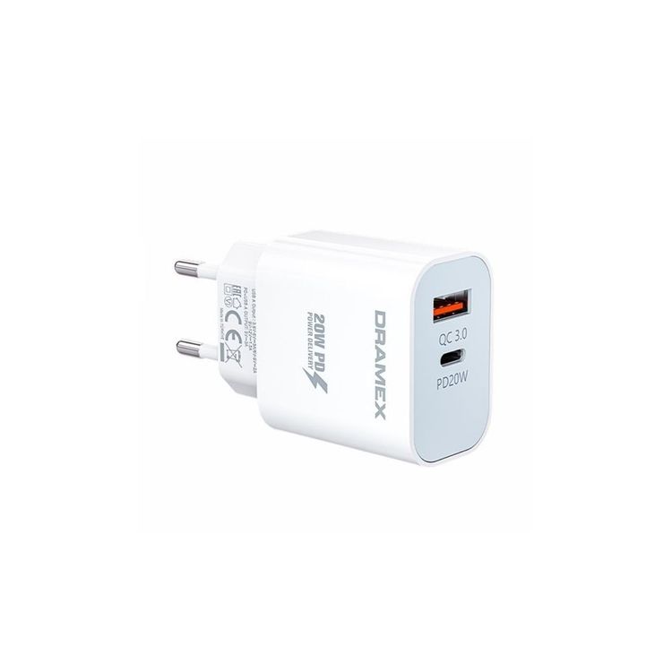 Dramex Dpq20B 20W Pd Type-C – Usb-A Şarj Adaptörü