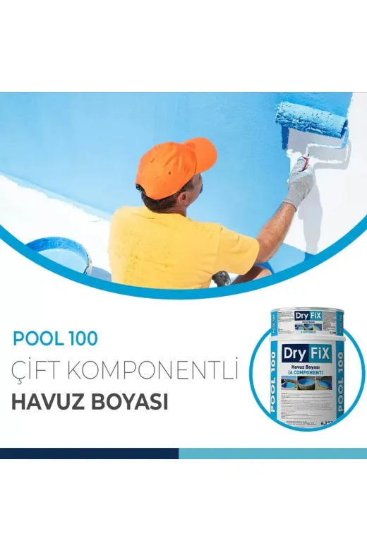 Dryfix DRYFİXPOOLMAVİ Pool 100 Havuz Boyası Mavi 4,5 Kg/set