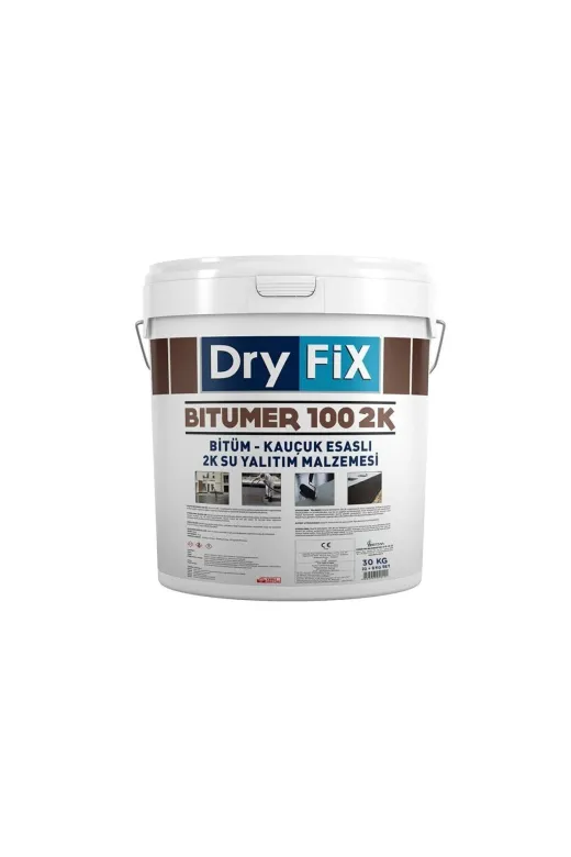 Dryfix MM-SU-BITUM1002K Bitümlü Çift Komponentli Likit Membran 30Kg | Bıtumer 100 2K
