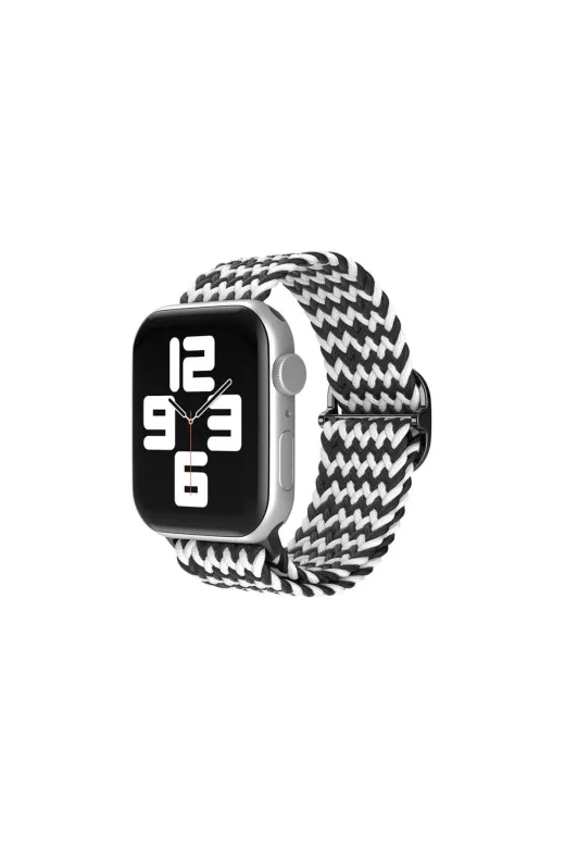 Dunai Store 8683140500788 Mey İthalat® Watch 38Mm Star Kordon - Zigzag Siyah-Beyaz