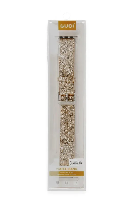 Dunai Store 8683140741488 Mey İthalat® Watch 38Mm Starry Taşlı Kordon - Gold