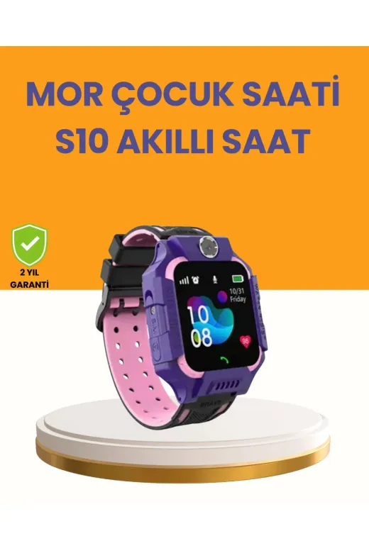 Dunai Store MEYTDUCZZZS10SAATMOR Mey İthalat® S10 Mor Akıllı Çocuk Saati Konum Takip Ve Güvenlik Özellikli
