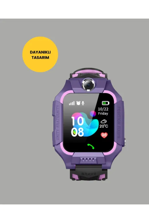 Dunai Store MEYTDUCZZZS10SAATMOR Mey İthalat® S10 Mor Akıllı Çocuk Saati Konum Takip Ve Güvenlik Özellikli