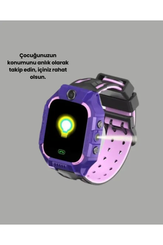 Dunai Store MEYTDUCZZZS10SAATMOR Mey İthalat® S10 Mor Akıllı Çocuk Saati Konum Takip Ve Güvenlik Özellikli