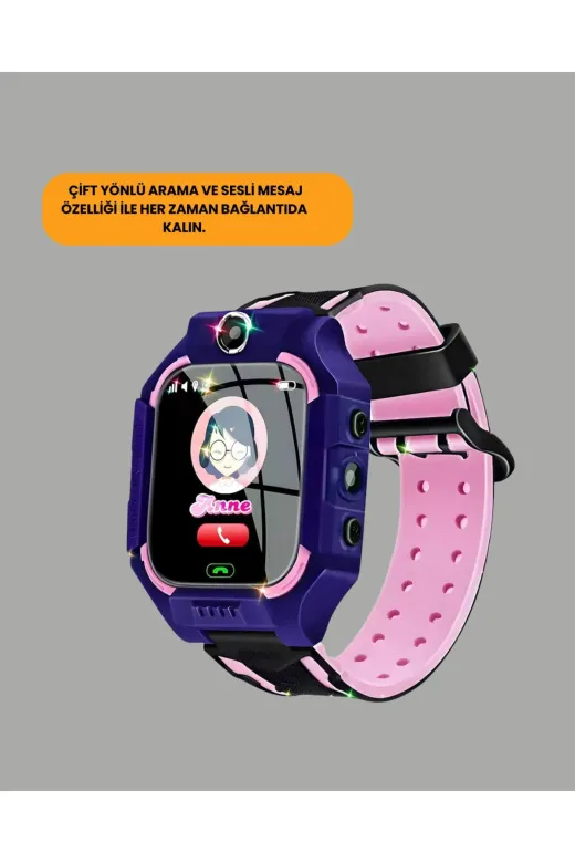 Dunai Store MEYTDUCZZZS10SAATMOR Mey İthalat® S10 Mor Akıllı Çocuk Saati Konum Takip Ve Güvenlik Özellikli