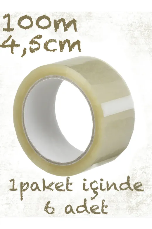 DÜNYAPACK KLİBND100 Koli Bantı Kutu Bantı 45Mm Kalınlık 100 Metre Sarımı Ile Büyük Bant