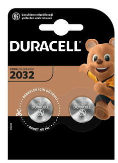 Duracell CR-2032 3 Volt Para Pil 2 Li Paket Halinde