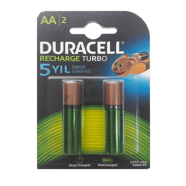 Duracell Şarj Edilebilir Kalem Pil 2'Lİ AA 2500 mAh