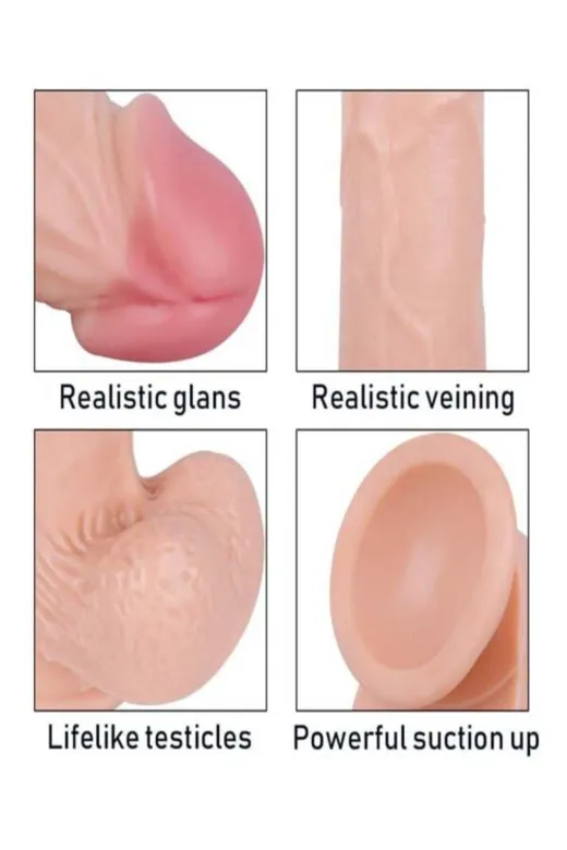 DUYUMSAL C-7427 20 Cm Ten Rengi Kemer Hediyeli Dildo