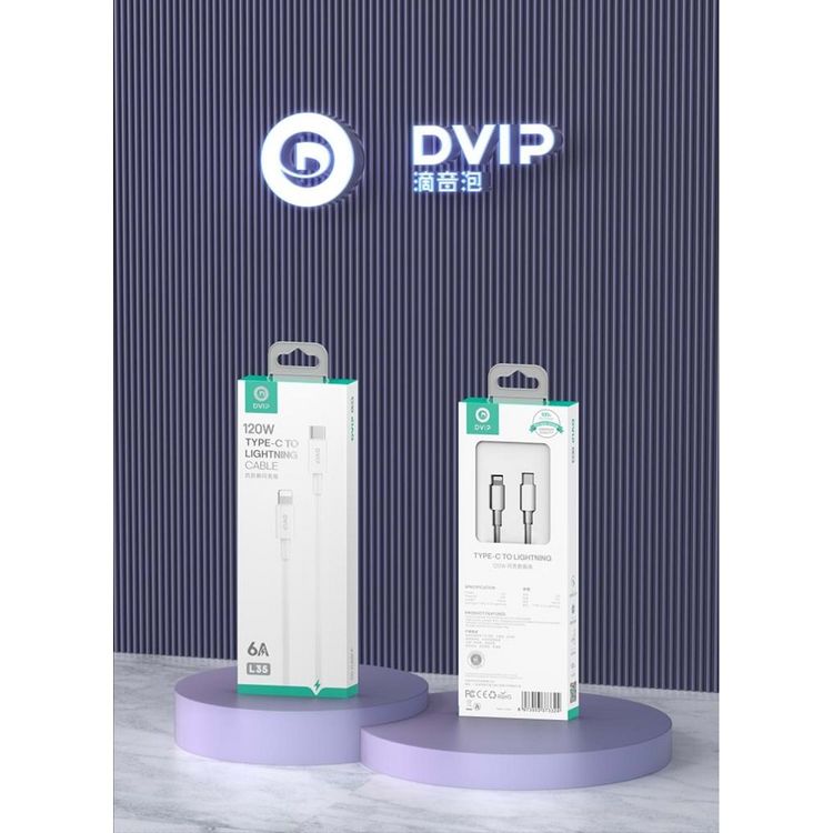 Dvip L35 6A 120W Type-C To Lightning 1M Süper Hızlı Data Ve Şarj Kablosu