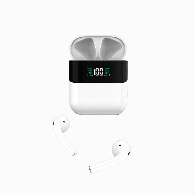 Dvip P45 Tws 5.3 Dijital Ekranlı Bluetooth Kulaklık Beyaz