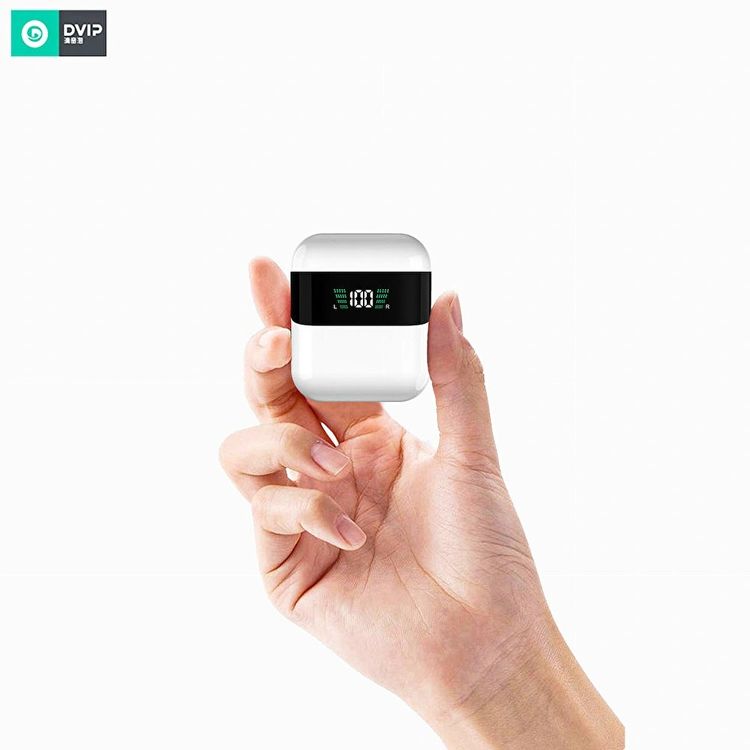 Dvip P45 Tws 5.3 Dijital Ekranlı Bluetooth Kulaklık Beyaz