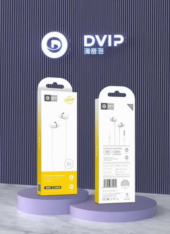 Dvip X5 İn-Ear 3.5Mm Jack Girişli Mikrofonlu Kablolu Kulaklık Beyaz