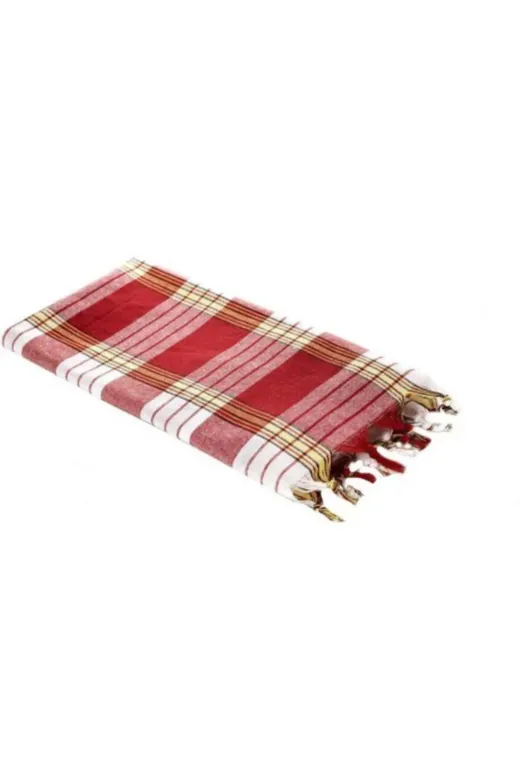 DzHome PSTML1 Klasik Hamam Peştamal Kırmızı 10Lu