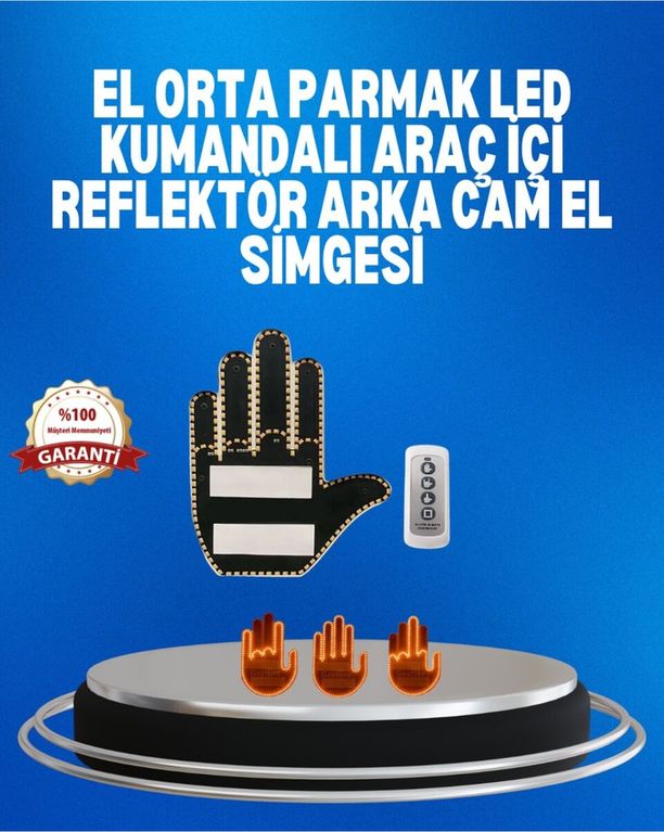 E BULURUM TRİTHLTXUCZGESTURE-4-BLNCCC 2025 Orijinal Led El Park Uyarı Sistemi Uzaktan Kumandalı Çok Renkli