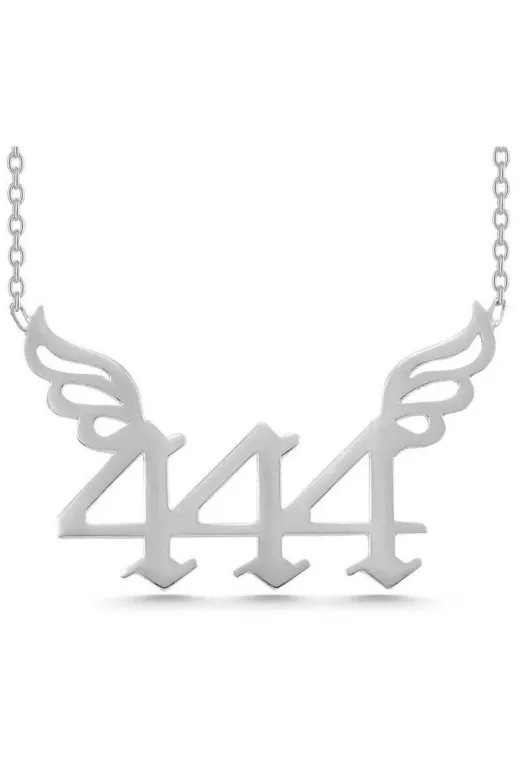 ebuz T7848 Gümüş 444 Melek Sayısı Kadın Kolye