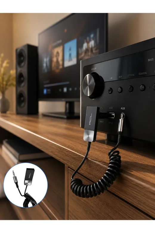 Eco Lounge BB35-TDUCZZBLUETOOTHEVRCA13AUXKT-4 Aux Girişli Cihazlar İçin Kablosuz Bluetooth Adaptörü