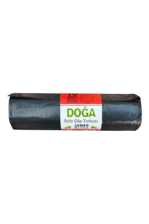 ECOPLAST TYB8XEDIGVVAT6YB92 Battal Boy Çöp Torbası Poşeti -500 Gr, - 90 Litre - 80 X 110 Cm / 10 Adetlik 20 Rulo / Koli