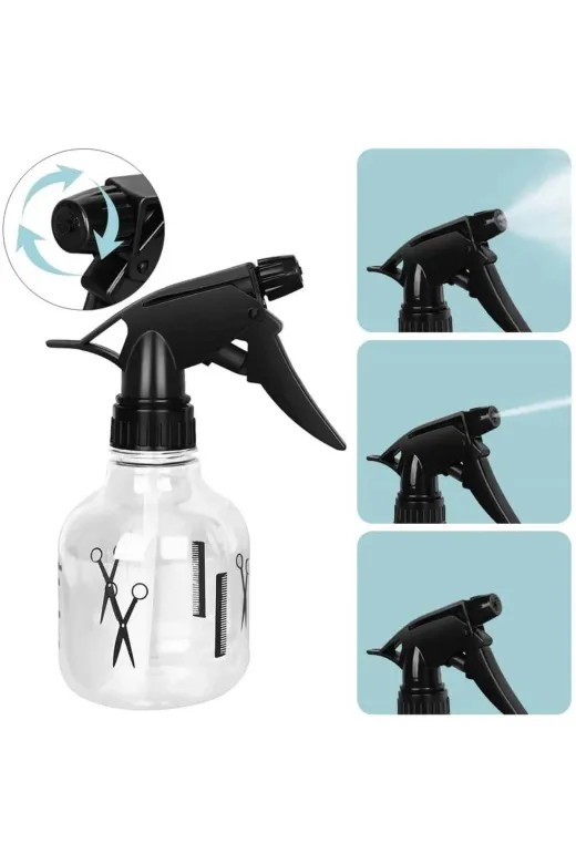 EGATOPTAN 9041981746960SEGA Profesyonel Berber Kuaför Sprey Tetikli Püskürtücü Şeffaf Boş Fısfıs Şişe Plastik  250 Ml-Bf102