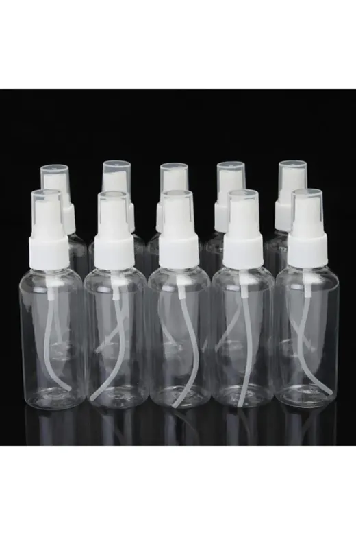 EGE DESİNG TYBXNISAHSX4DABF66 10 Adet 50Ml Plastik Sprey Şişe Hediyelik Dezenfektan Kolonya Şişesi