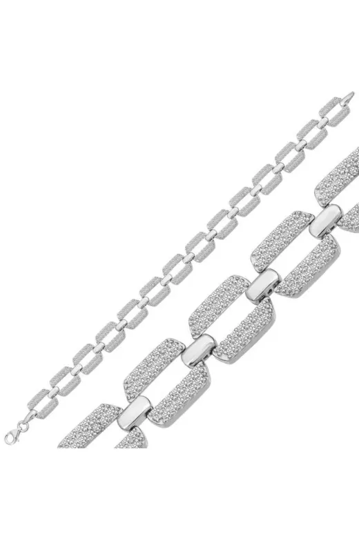 EGE TAKI BR11003345 Gümüş Zirkon Taşlı Kadın Bileklik
