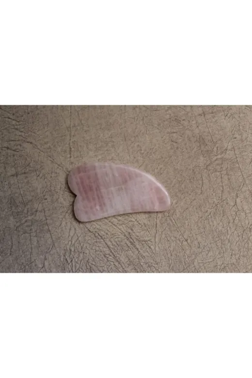 EgoButikTasarım m131 Yassı Pembe Kuvars Guasha Masaj Taşı