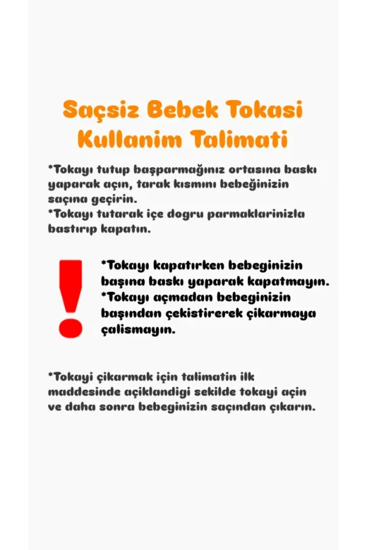 EGOMİ Papatya0 Papatya Saçsız Bebek Tokası