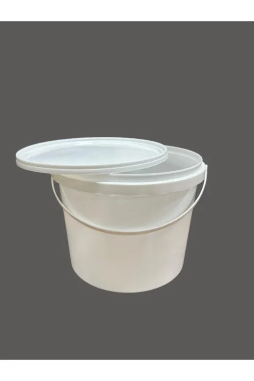 EKBAĞ EB0027 Plastik Yoğurt Kovası 5 Lt (5 Adet)Kova Hobi Boya Gıda Yoğurt Kovası Beyaz