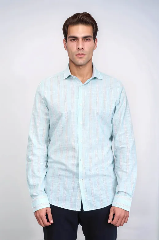 Ekose Desenli Yeşil Slim Fit Gömlek - Wessi - XL / Yeşil