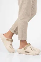 Ekru Eva Unisex Sabo Terlik