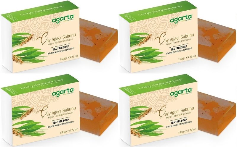 El Yapımı Doğal Sabun 150GR Çay Ağacı (4 Lü Set)