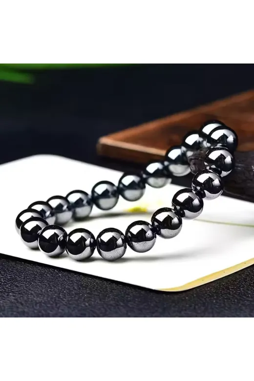 EL YAPIMI hematit8mm 8 Mm Hematit Doğaltaş Bileklik 100%100 Sertifikalı – Güç, Denge Ve Koruma Taşı